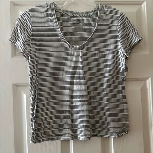 Striped Black and White Women's Top